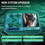 R36S Retro Handheld Games Console, 20,000+ Classic Games Portable Pocket Video Player with 3.5 Inch HD Screen, 64G TF Card, Open Source Linux System Screen for Teens and Adults (Green 64G)