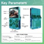 R36S Retro Handheld Games Console, 20,000+ Classic Games Portable Pocket Video Player with 3.5 Inch HD Screen, 64G TF Card, Open Source Linux System Screen for Teens and Adults (Green 64G)