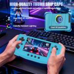 Handheld Game Console, 40,000 Games in 1, 4.5-Inch IPS Screen Retro Gaming Console,40000 Classic Games, 4000mAh,20＋Mainstream Emulator,Built-in 256G TF Card（Blue）
