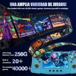 Handheld Game Console, 40,000 Games in 1, 4.5-Inch IPS Screen Retro Gaming Console,40000 Classic Games, 4000mAh,20＋Mainstream Emulator,Built-in 256G TF Card（Blue）