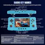 Handheld Game Console, 40,000 Games in 1, 4.5-Inch IPS Screen Retro Gaming Console,40000 Classic Games, 4000mAh,20＋Mainstream Emulator,Built-in 256G TF Card（Blue）