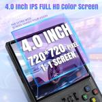 R36MAX Retro Handheld Game Console with Open Source Linux System, 64GB TF Card Built-in 18,000+ Classic Video Games, Portable Gaming Console with 4.0-inch IPS HD Screen & 4000mAh Battery (Black 64GB)