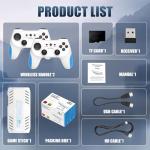 X10 Pro 2025 New Wireless Retro Game Console 50000+ Games 51 Emulator Console,4K HD Output Retro Game Stick with 2.4GHz Wireless Controllers,Cortex-A55,S905X3,Plug & Play Video Games for TV (White)