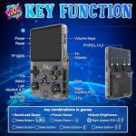 R36S Handheld Game Console, Retro R36S Game Console with 64G Built-in 15000+ Classic Games, Open Source Linux System 3.5 Inch IPS Screen Portable Games Consoles for Teens and Adults