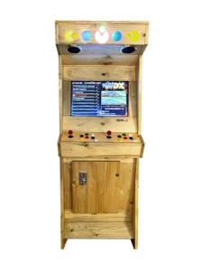 San-J San-J Arcade Wooden Slot Machine, Natural, Handmade, 3000 Classic Video Games, 22 Inch Monitor, 2 Player Video Slot Machine (Natural)