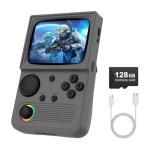 R36T Handheld Game Console with 3.5" CRT-Inspired Screen, Portable Retro Gaming Console with 22000+ Classic Games, Video Game Consoles Supports WiFi Networked Fighting and OTG (Gray 128GB)