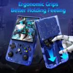 R36MAX Retro Games Console, 128GB Handheld Games Consoles with 22000+ Classic Games, 4 Inch IPS 720×720 Screen All in One Portable Gaming Console, Linux System 4000mAh Battery for Adults, Blue