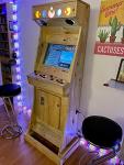 San-J San-J Arcade Wooden Slot Machine, Natural, Handmade, 3000 Classic Video Games, 22 Inch Monitor, 2 Player Video Slot Machine (Natural)