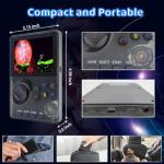 Kids Handheld Retro Game Console Pre-loaded 100 Classic 16-Bit Games, Handheld Video Gaming Console with 2.8" Color Screen, Rechargeable Battery, Handheld Game for Boys Girls (Transparent Grey)