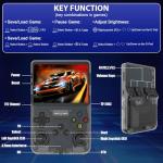 Weciau R36S Retro Handheld Game Console, 3.5 Inch 3500mAh Portable Retro Games Console with Open Source Linux System, 64G TF Card, 20000+ Classic Games for Teens and Adults Gifts (Black)