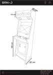 San-J San-J Arcade Wooden Slot Machine, Natural, Handmade, 3000 Classic Video Games, 22 Inch Monitor, 2 Player Video Slot Machine (Natural)
