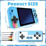 Weciau Retro Handheld Game Console, 1200mAh Handheld Console with 3.5-Inch Screen and 800 Built-in Games, Portable Retro Games Console Supports 2 Players Connected TV for Adults Gifts