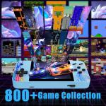 Weciau Retro Handheld Game Console, 1200mAh Handheld Console with 3.5-Inch Screen and 800 Built-in Games, Portable Retro Games Console Supports 2 Players Connected TV for Adults Gifts