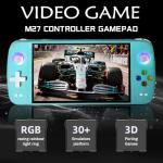 New M27 Handheld Game Console,Built-in 128G with 30000 games,Linux System,7-inch big IPS Screen,Portable Pocket Mini Arcade,HD Output (Green,128G)