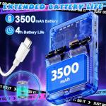 R36s Retro Handheld Game Console, Handheld Games Consoles with 3.5 Inch Ips Display and 20,000+ Classic Games, Portable Pocket R36s Game Console for Teens And Adults (64G) (Blue Translucent)