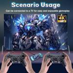 New M27 Handheld Game Console,Built-in 128G with 30000 games,Linux System,7-inch big IPS Screen,Portable Pocket Mini Arcade,HD Output (Green,128G)