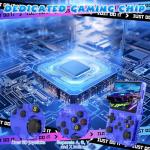 R36s Retro Handheld Game Console, Handheld Games Consoles with 3.5 Inch Ips Display and 20,000+ Classic Games, Portable Pocket R36s Game Console for Teens And Adults (64G) (Blue Translucent)