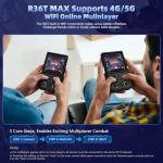 R36TMAX Retro Handheld Game Console, Retro Gaming Console 4.0'' IPS Screen with 18,000+ Classic Games, Supports Wi‑Fi Multiplayer & 2-Player Mode, 4000mAh Battery (Black 64GB)