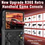 R36S Retro Handheld Game Console with 3.5" IPS Display, 128GB and 21,000+ Classic Games, Open Source Linux System, Screen Portable Pocket Video Player