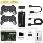 ASTEKID Retro Game Console, Wireless Retro Game Stick with 20,400+ Built-in Games, HDMI Output, Plug & Play, 2.4G Wireless Gamepads, Ideal for Family & Friends Entertainmen