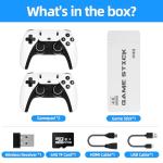 HENTOK Retro Gaming Console Video Game Console 2 Game Controllers, 64GB Built-in Memory Card 30,000+ Games, 1080P/720P HD Screen-blue