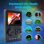 Retro Handheld Game Console Pre-loaded 100 16-Bit Games, Travel-friendly Video Gaming Console with 2.8" Color Screen, Rechargeable Battery, Hand Held Game Console for Boy Girl (Black)