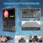 Retro Handheld Game Console Pre-loaded 100 16-Bit Games, Travel-friendly Video Gaming Console with 2.8" Color Screen, Rechargeable Battery, Hand Held Game Console for Boy Girl (Black)