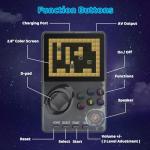 Retro Handheld Game Console Pre-loaded 100 16-Bit Games, Travel-friendly Video Gaming Console with 2.8" Color Screen, Rechargeable Battery, Hand Held Game Console for Boy Girl (Black)