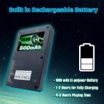 Retro Handheld Game Console Pre-loaded 100 16-Bit Games, Travel-friendly Video Gaming Console with 2.8" Color Screen, Rechargeable Battery, Hand Held Game Console for Boy Girl (Black)