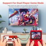 Handheld Games Consoles, Retro Handheld Game Console With a 3 inch Screen, Featuring over 500 Classic Games Pre Installed, Handheld Games Device Comes with Dual Controllers (Red)