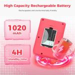 Handheld Games Consoles, Retro Handheld Game Console With a 3 inch Screen, Featuring over 500 Classic Games Pre Installed, Handheld Games Device Comes with Dual Controllers (Red)