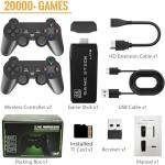 ASTEKID Retro Game Console,Wireless Retro Game Stick with 20,500+ Built-in Games, HDMI Output, Plug & Play, 2.4G Wireless Gamepads, Ideal for Family & Friends Entertainment