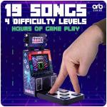 Orb - Mini Finger Dance Arcade Machine, 19 in-Built Songs, 4 Difficulty Levels, 8-Bit Retro Arcade Games, 2.5” Full Colour Screen, 5-Way Touch Pad Controller, Volume Control, Gift for Him & Her