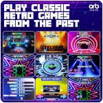 Orb - Mini Finger Dance Arcade Machine, 19 in-Built Songs, 4 Difficulty Levels, 8-Bit Retro Arcade Games, 2.5” Full Colour Screen, 5-Way Touch Pad Controller, Volume Control, Gift for Him & Her