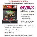 UNICO MVSX Home Arcade, Preloaded 50 SNK Neo Geo Official Licenced Retro Games, Support Two players to Play Games Concurrently, Including The King of Fighters/Metal Slug and More