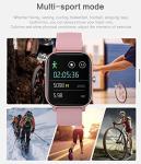Blue Smart Watch with Fitness Tracker and Temperature Monitor