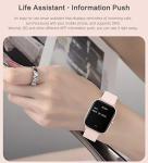 Blue Smart Watch with Fitness Tracker and Temperature Monitor