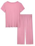 Amorbella Bamboo Capri Pajamas for Night Sweats