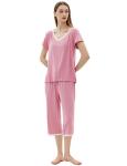 Amorbella Bamboo Capri Pajamas for Night Sweats