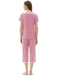 Amorbella Bamboo Capri Pajamas for Night Sweats