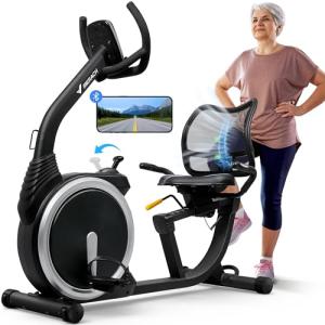 Recumbent Exercise Bike with Bluetooth and App