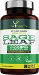 High Strength Sage Tablets 3000mg - 90 Vegan Tablets
