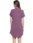 Amorbella Bamboo Menopause Nightshirt - Dusty Purple