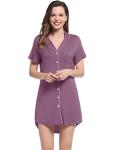 Amorbella Bamboo Menopause Nightshirt - Dusty Purple