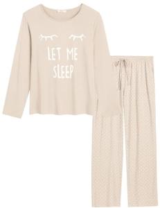 Cooling Bamboo Pajamas Set for Night Sweats