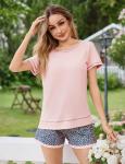 Litherday Women's Cotton Short Sleeve Pajama Set