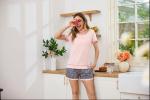 Litherday Women's Cotton Short Sleeve Pajama Set