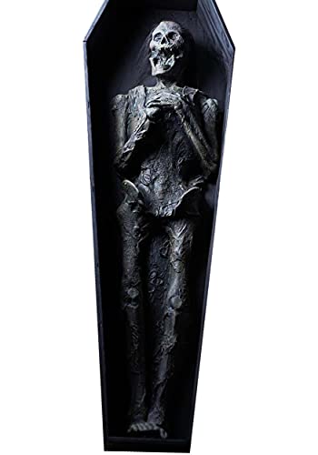 Skeleton in Coffin Halloween Prop