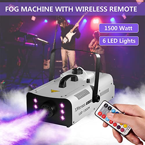 1500W Fog Machine with LED Lights and Remote