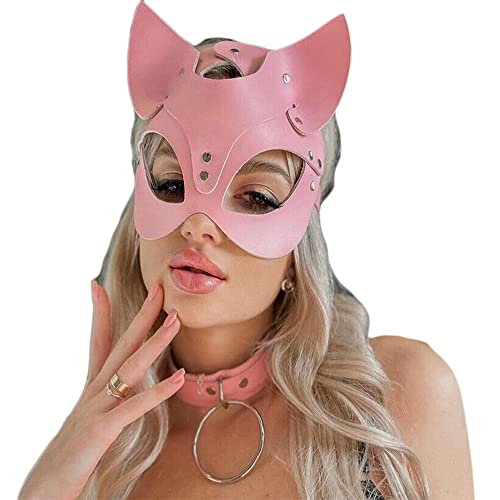 Women's Leather Masquerade Mask for Halloween